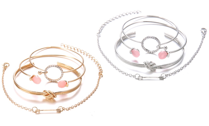 Image 8: 1 ou 2 ensembles de bracelets 4 pièces pour femmes
