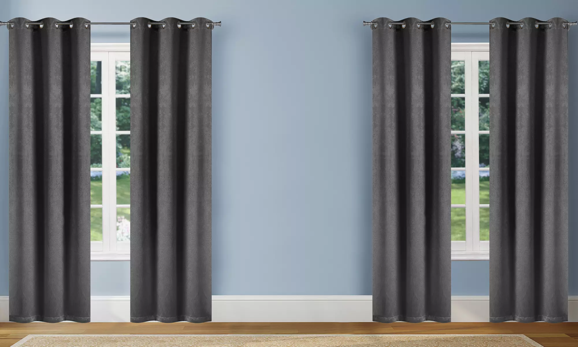 Hannah Triple Layered 152"x84" Blackout Window Curtain Panel (4-Pack) - Primary Image