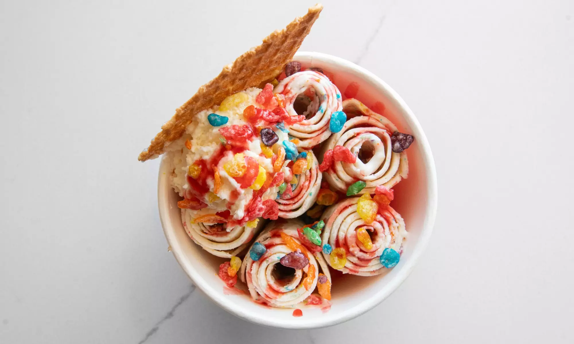 Rolled Ice Cream Cups for 1 or 2 People or Personalized Ice Cream Experience for 4 at On A Roll (Up to 35% Off)