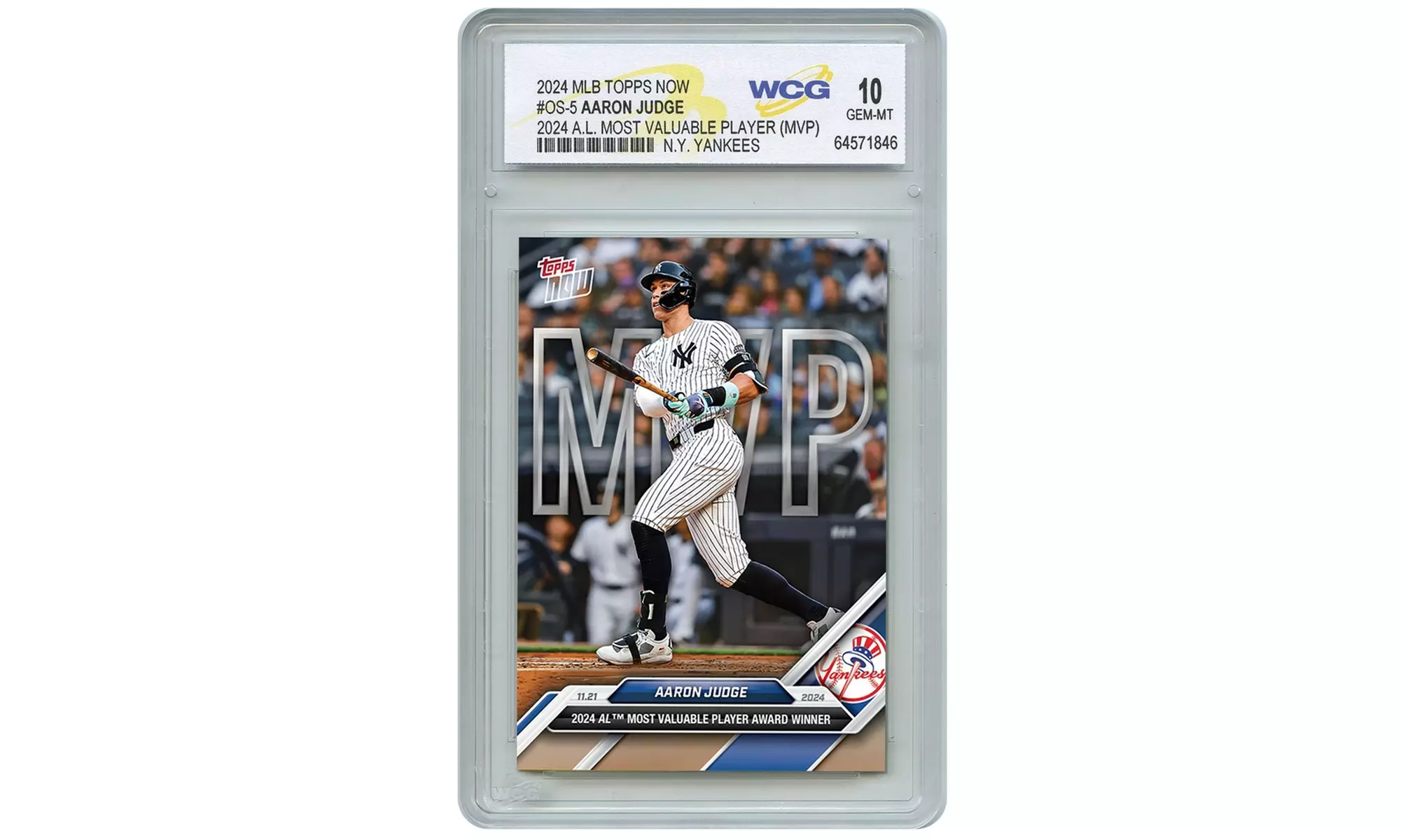 2024 Topps Now Aaron Judge #OS-5 - AL MVP Gem Mint 10