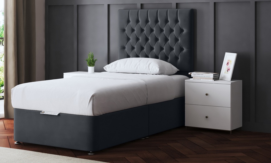 Image 4: Seraphine Chesterfield Divan Bed with Optional Mattress