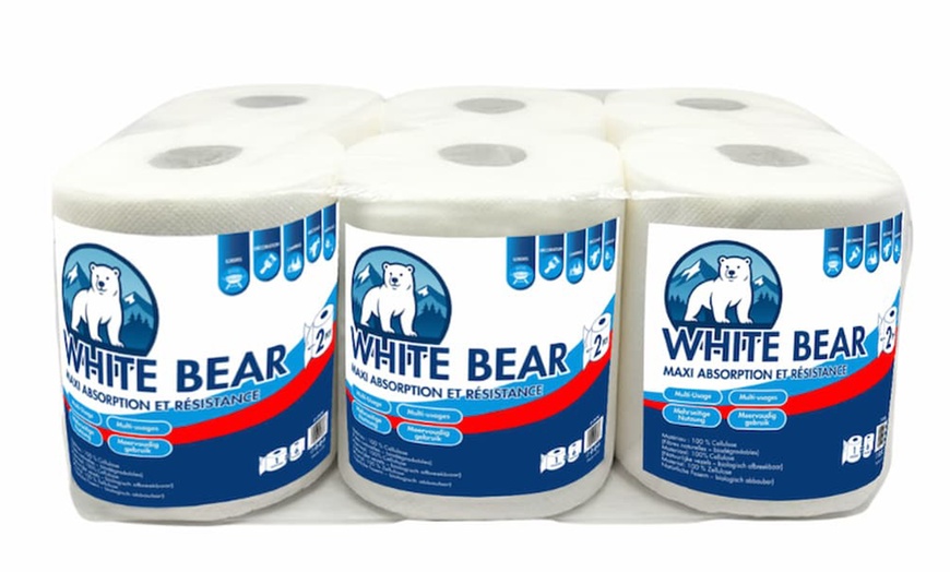 Image 8: Set van 6 rollen White Bear biologisch afbreekbare keukenrol 