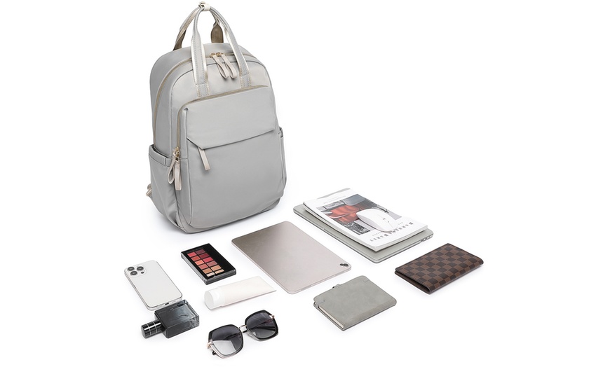 Image 37: MISS LULU Stylish Women's Backpack with Laptop Sleeve 