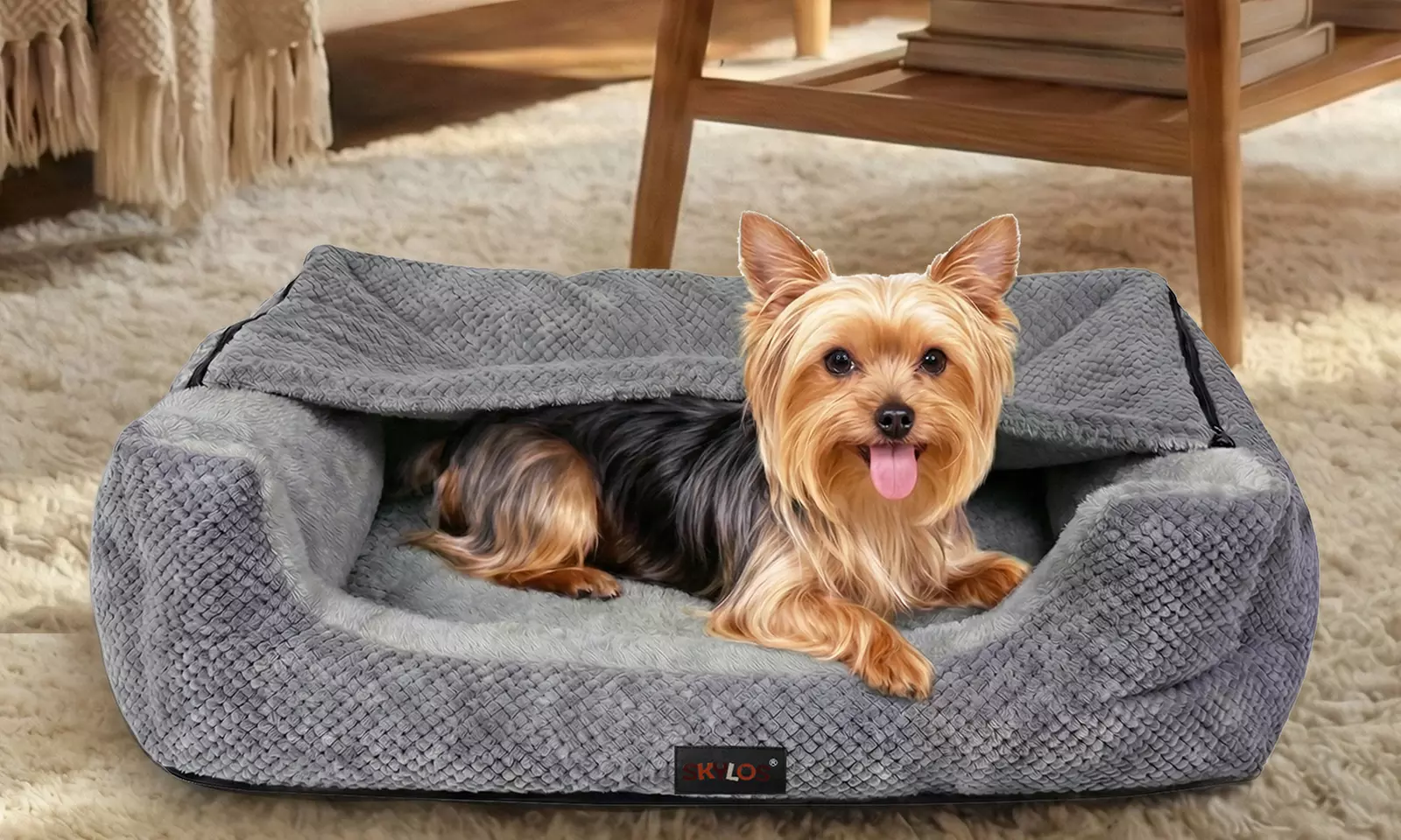 Skylos Washable Plushy Pet Cushion and Bed Collection