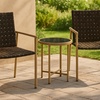 Image 1: 3-Piece Patio Rattan Effect Wicker Bistro Set with Table 