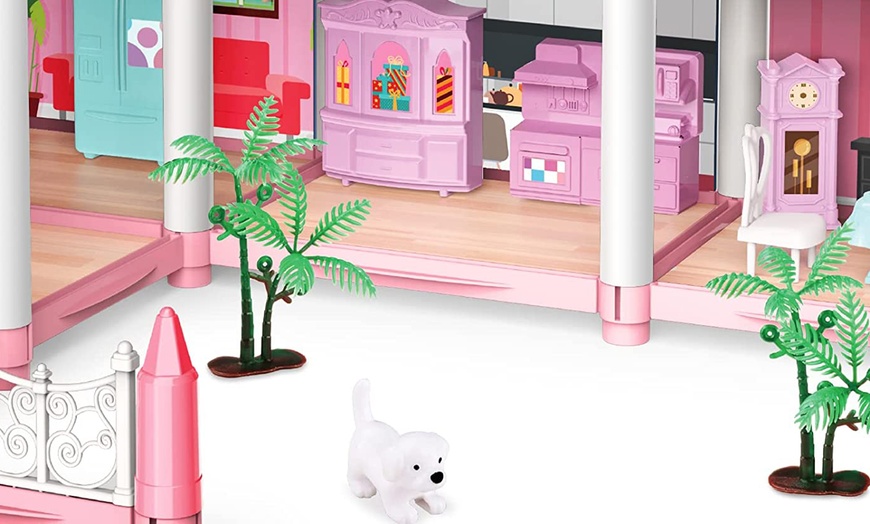 Image 7: Deao Dream House Doll Set, Fully Furnished for Imaginative Play