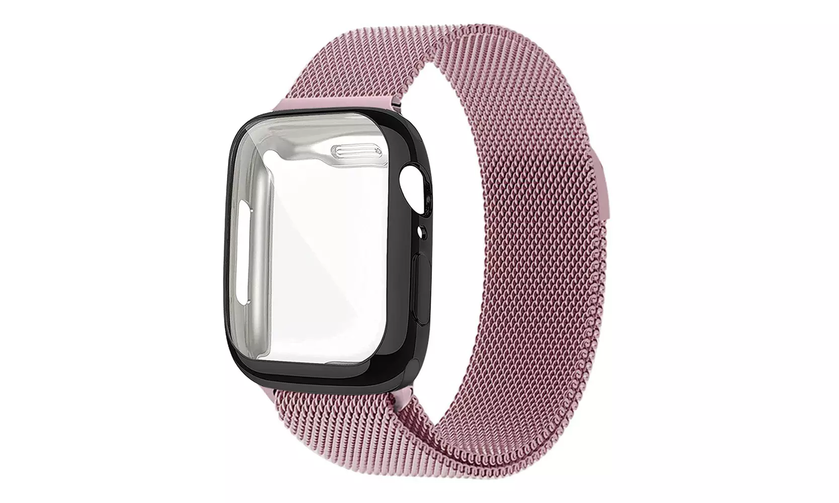 Magnetic Mesh Milanese Band W/ Screen Protector Bumper Case For Apple Watch