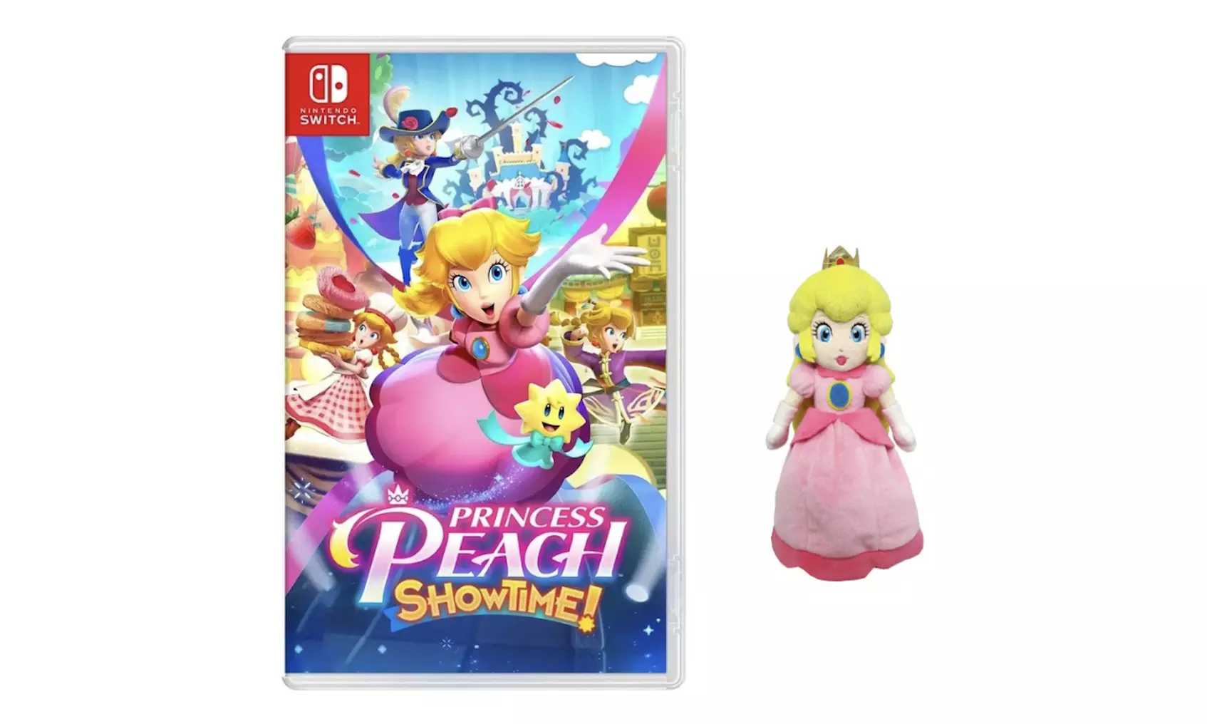 Nintendo Switch Game of Choice with Plush - Princess Peach, Mario & Donkey Kong