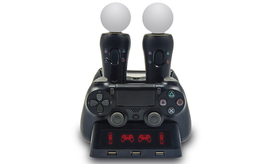 Image 3: 4-in-1 Fast Charging Dock for PS4 and PS Controller