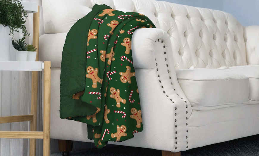 Image 3: Manta Sherpa suave y cálida