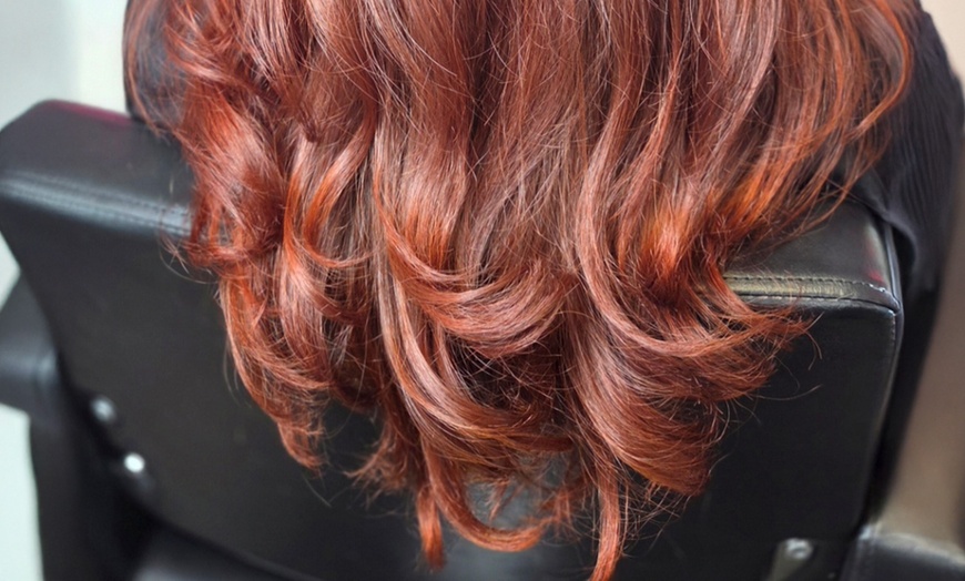 Image 2: Single Roots Touch Up with Style, Partial Highlights, Haircut & More