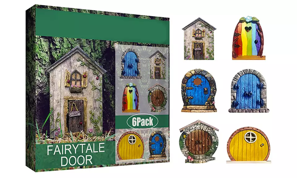 6er-Set Holz-Feentüren