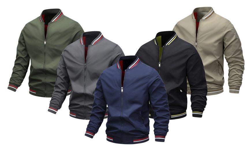 Image 1: Men's Lightweight Windbreaker Jacket, Water-Repellent & Stylish Design