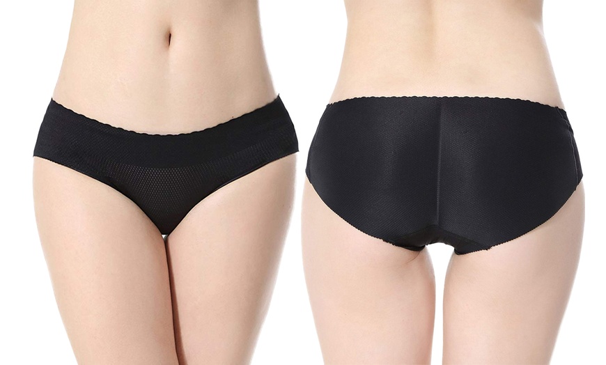 Image 3: Women's Padded Seamless Butt Hip Enhancer Panties Boy Shorts