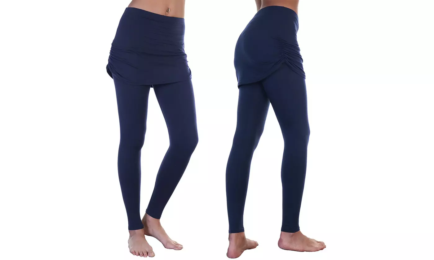 Angelina Women's Soft and Stretchy Mini Skirt Leggings (1-Pack or 4-Pack)