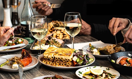Two People: Greek Mix Grill Platter incl a Glass of Wine/Beer - Odos Tsimiski Greek Cuisine And Live Music