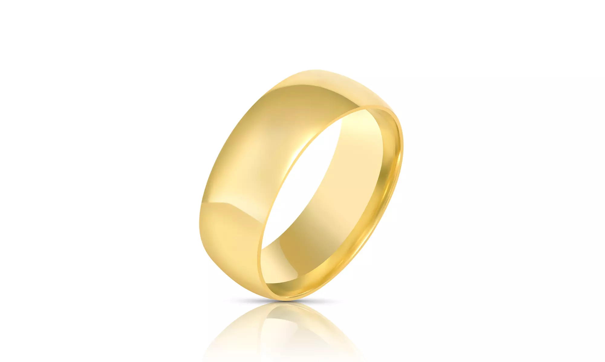 14K Gold Plated Wedding Band Collection in Solid Sterling Silver