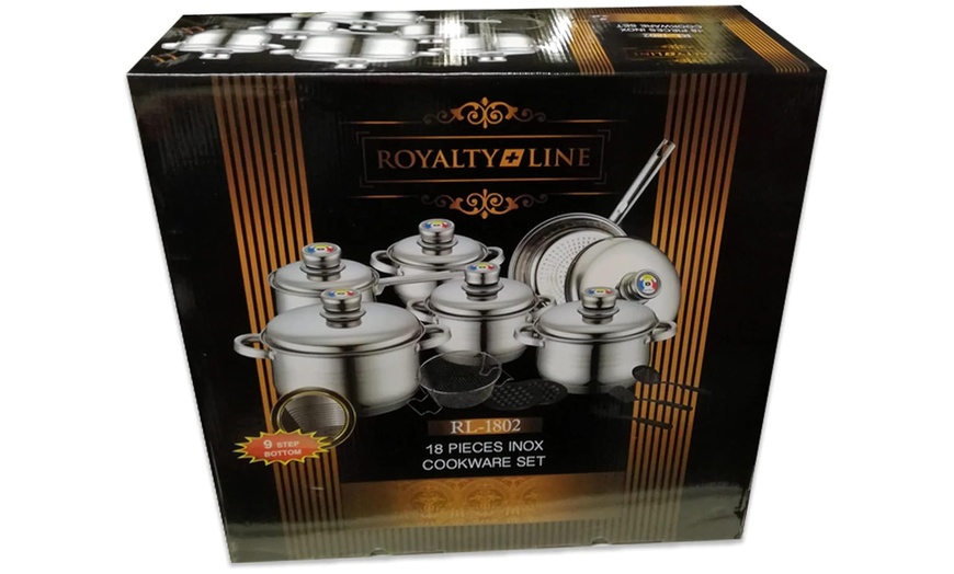 Image 15: Royalty Line 16- oder 18-teiliges Edelstahl-Kochgeschirr-Set