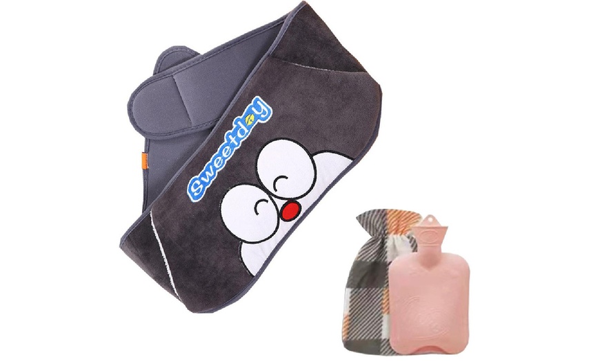 Image 11: Hot Water Bottle with Animal-Style Waist Cover