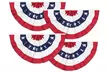 4 Pack American Patriotic Pleated Bunting USA Flag - Second Medium