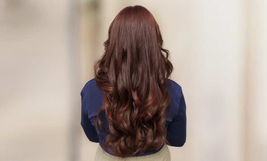 Image 1: Hair Wash & Blow Dry, Cut, Hot Oil Treatment, Root Touch-Up or Keratin