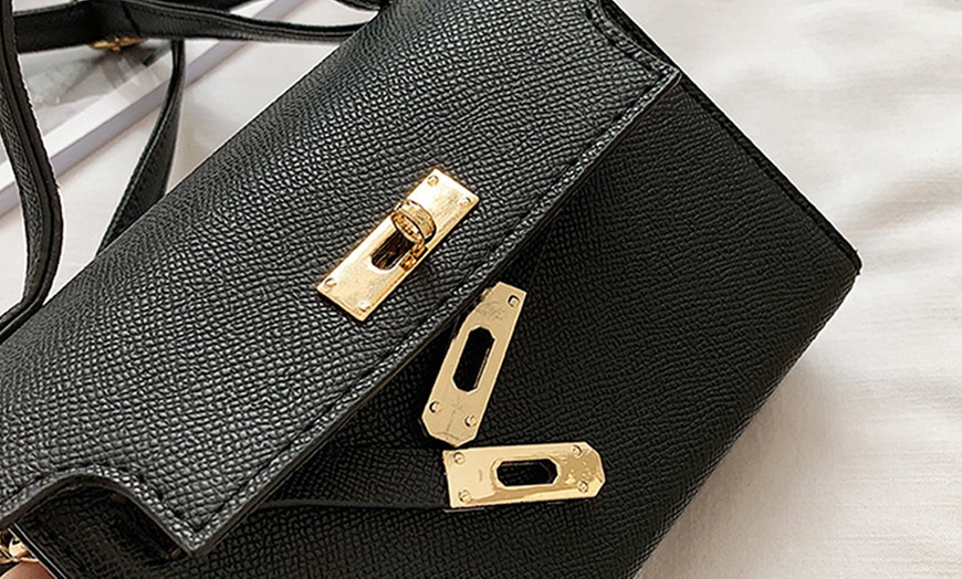 Image 4: Mini Birkin-Inspired Crossbody Bag