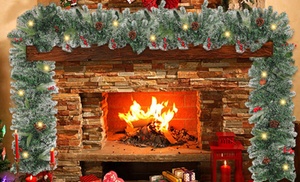 Lit or Unlit 2.7m Festive Christmas Garland