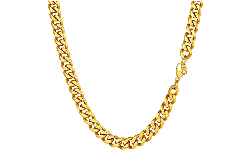 Image 10: Eira Wen Men's Cuban Chain Link Necklace