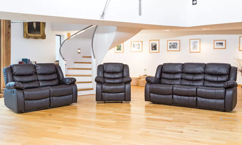 Fernandez Bonded Leather Reclining Sofa Collection - Primary Image