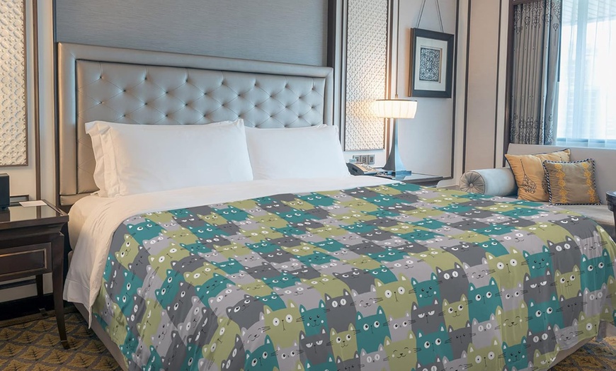 Image 10: Couette d'été en 100 % coton piqué doux