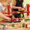 Image 7: AIYAPLAY Wooden Train Set, Mine-Themed or with Crane