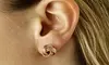 Italian Made 925 Sterling Silver Twist Love Knot Stud Earrings