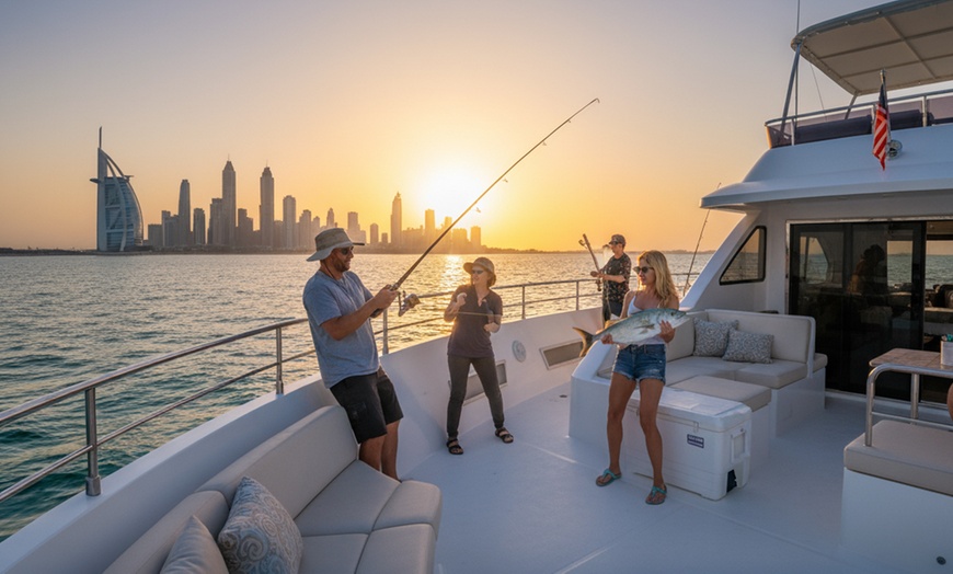 Image 1: Three-Hour Private Fishing Trip - 24 or 35 Feet Speed Boat