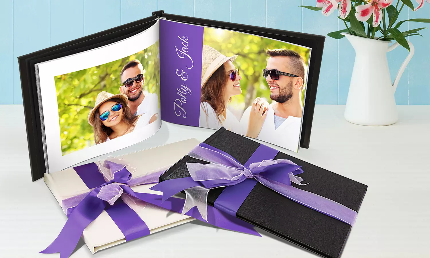 Álbum de fotos personalizado A4 con tapa de cuero y hasta 100 páginas