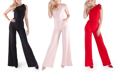 Combinaison longue asymétrique sans manches modèle Margo