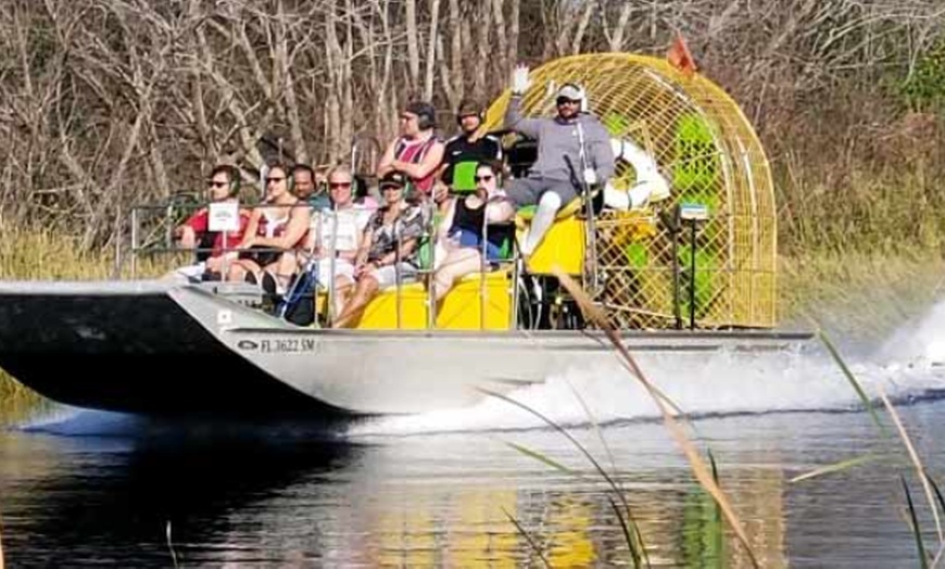 Image 1: Step Into Adventure on a 60-Minute Swamp Expedition or 90-Minute Gator Exploration Airboat Tour (Up to 20% Off)