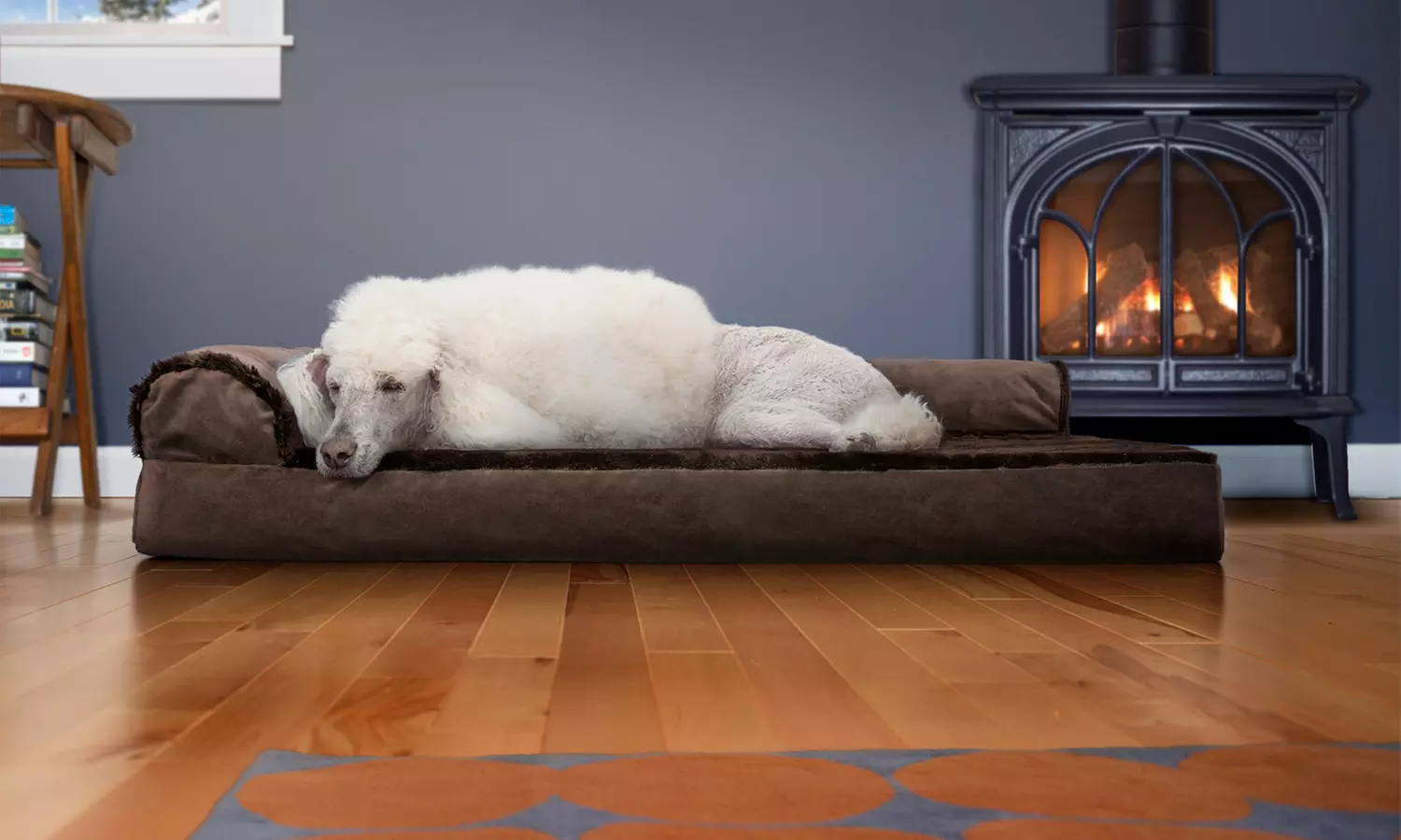 Furhaven Plush and Velvet Chaise Lounge Sofa Style Pet Dog Bed - Primary Image