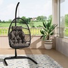 Image 20: Outdoor Cosy Rattan-Effect Hanging Egg Chair with Cushion