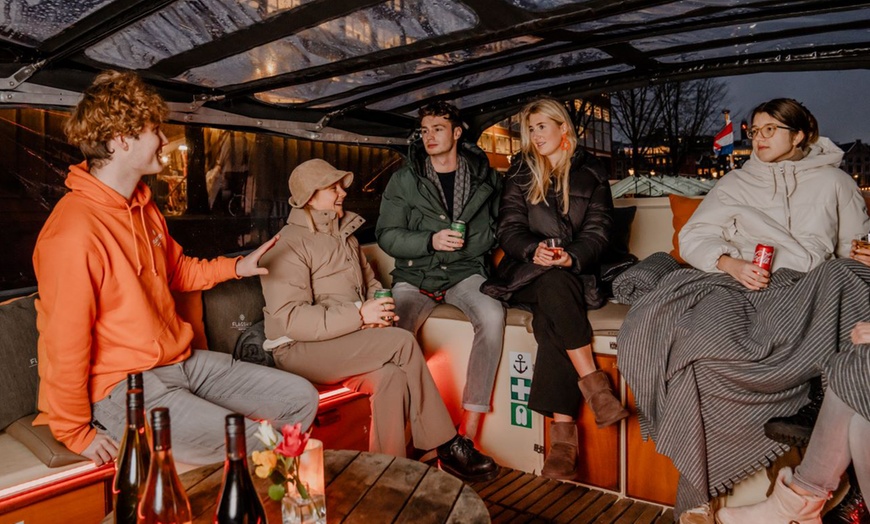 Image 5: Amsterdam Light Festival vanaf het water in luxe open sloep