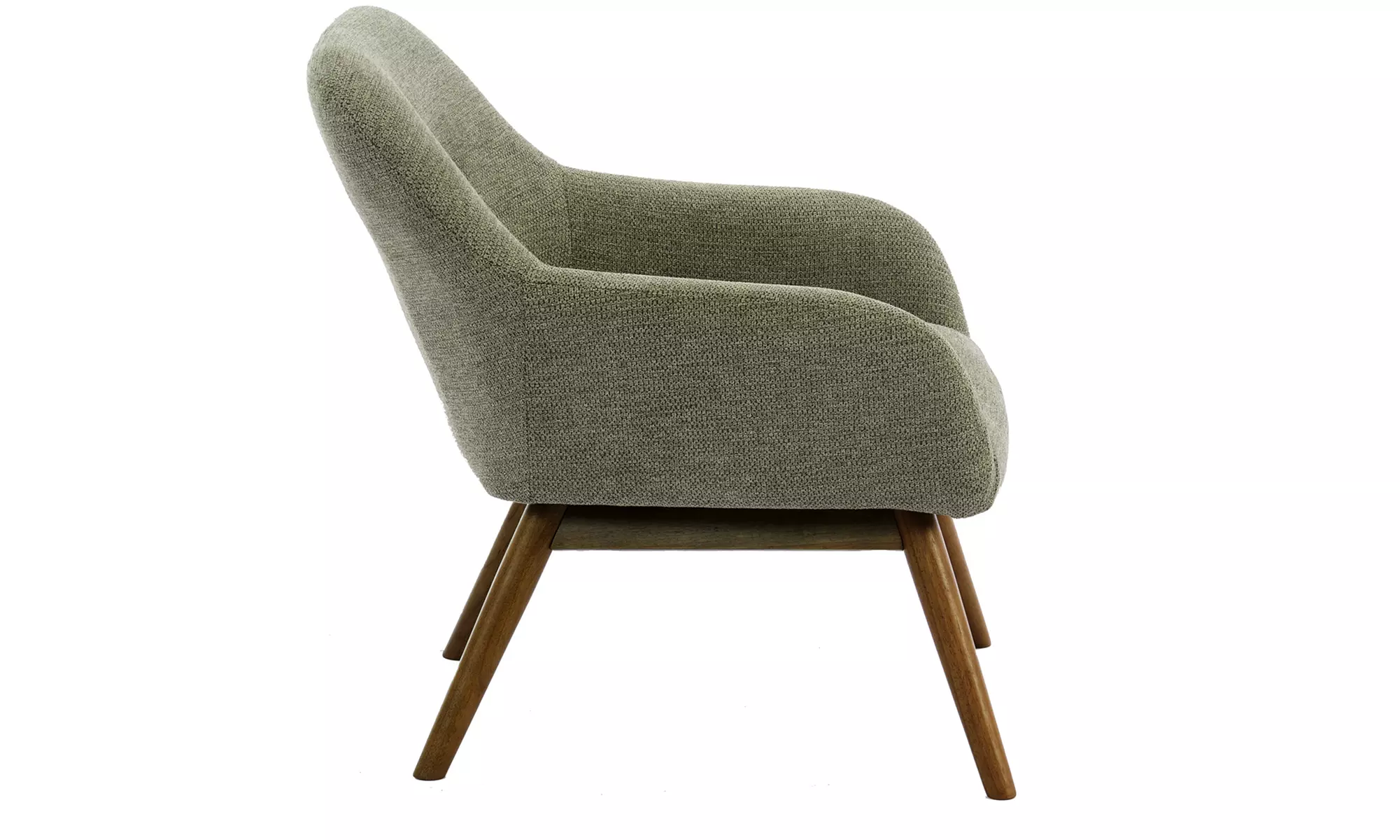 Poltrona scandinava con gambe in legno massello Doosense