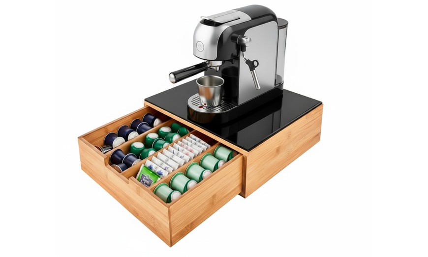 Image 2: Cassetto portacapsule in bambù naturale