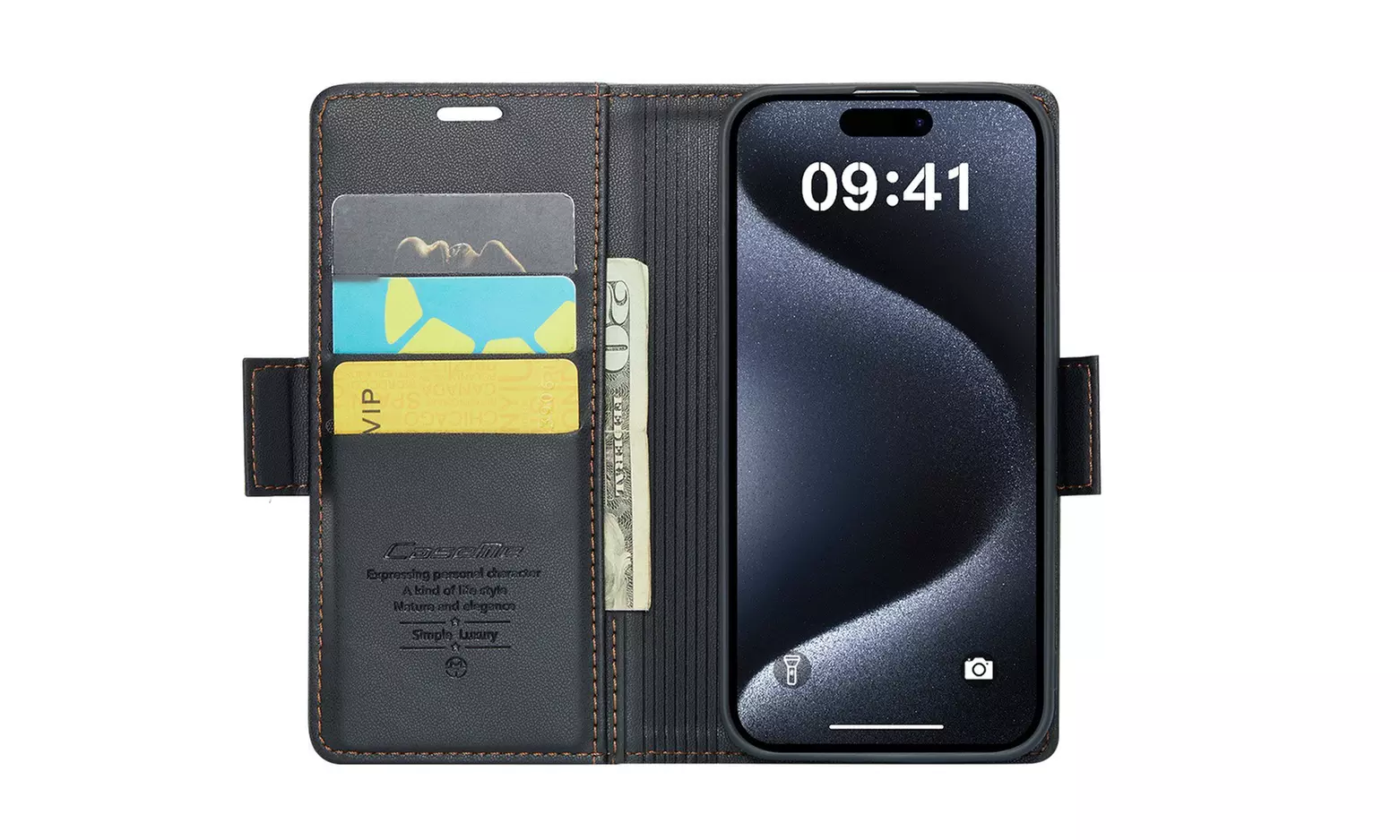 For iPhone 15 Pro Max 6.7 inch 2023 Case Leather Wallet  Flip Shockproof Cover