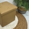 Image 25: Pouf carré en simili cuir avec espace de rangement