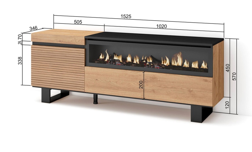 Image 13: Meuble TV avec ou sans cheminée électrique LED