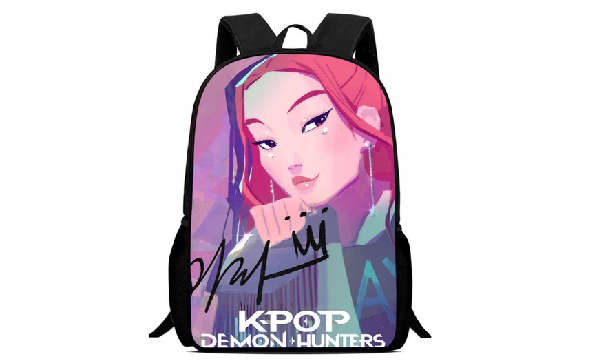 Image 24: KPop Demon Hunters Inspired Backpack Set 