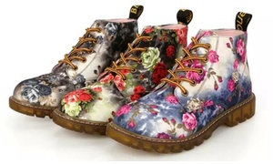 Floral Ankle Boots