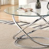 Image 4: Isabella Round Tempered Glass Coffee and Lamp or Side Table 