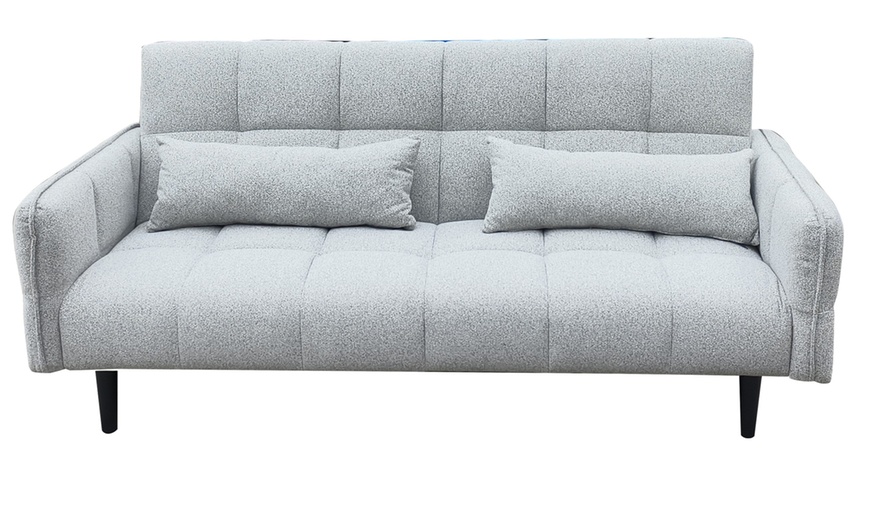 Image 11: DS Living Bello 2 Seater Sofa Bed in Grey or Silver