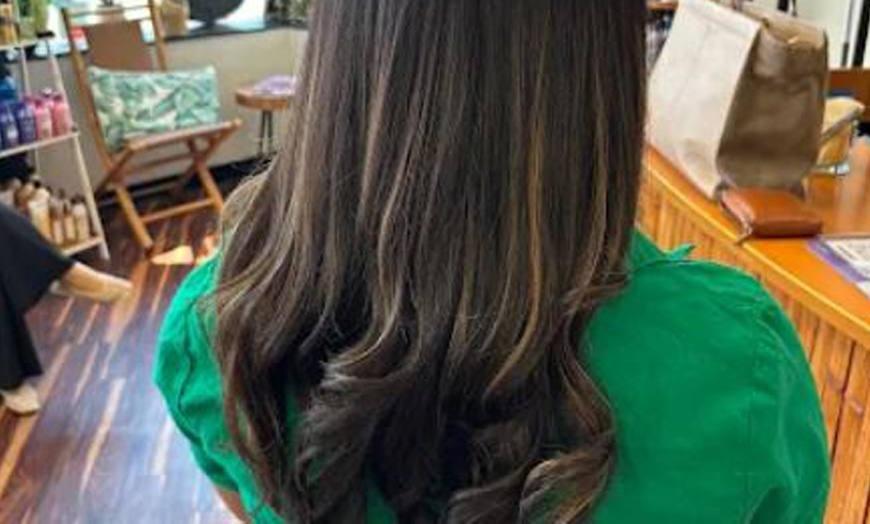 Image 4: Haircut + Condition & Blowdry, Single Process, Half Or Full Highlights