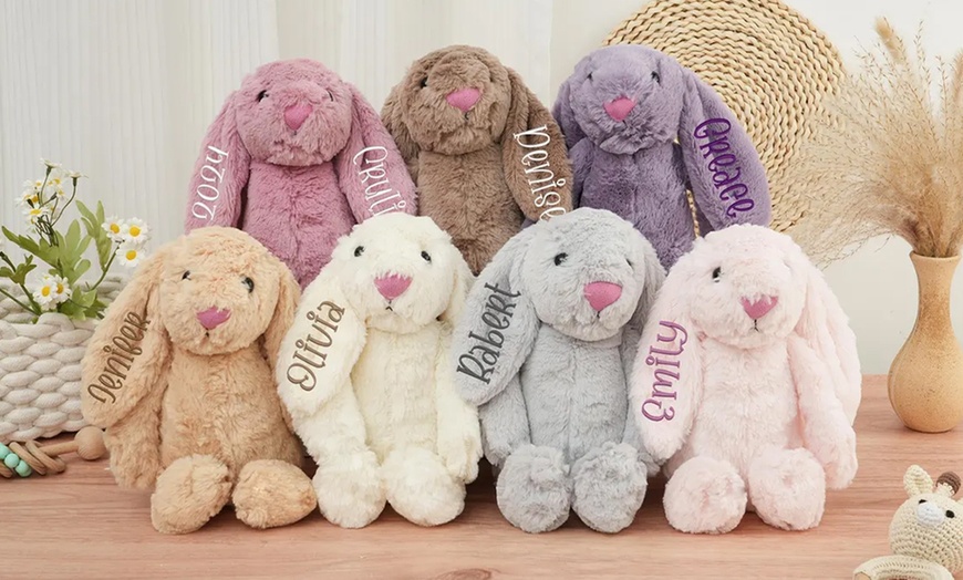 Image 1: 1 o 2 peluches con forma de conejito totalmente personalizables